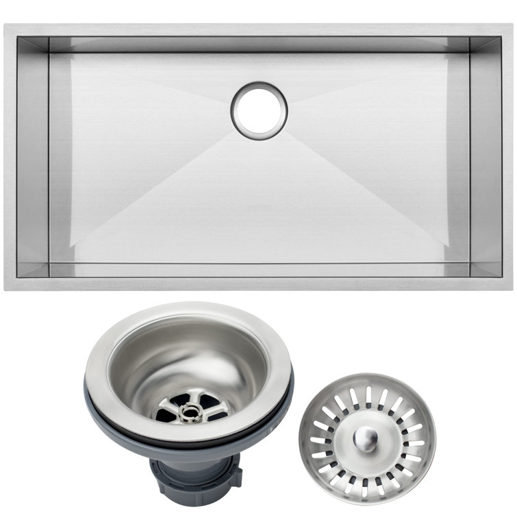 Ticor Sinks Zero Radius 36" L x 19" W Kitchen Sink & Reviews Wayfair Canada